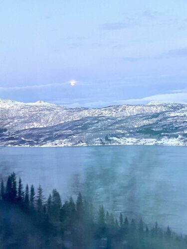 landschaft im Zug von Stockholm nach narvik