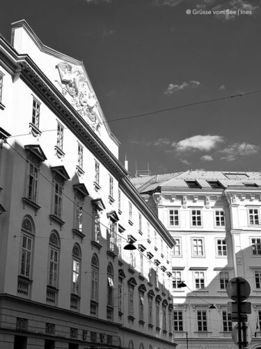 Gebäude in Wien schwarzweiß