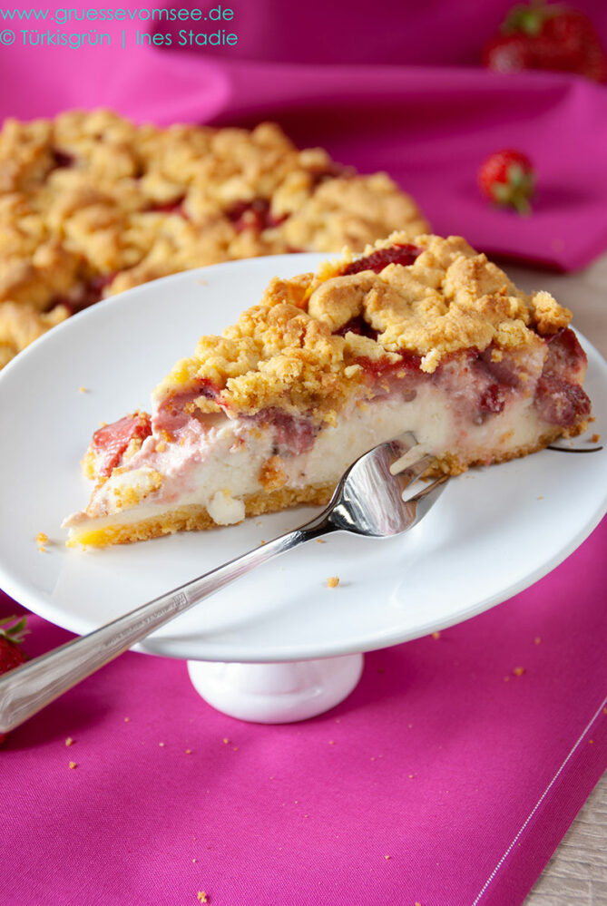 Käsekuchen mit Erdbeeren (gluten- und laktosefrei) - Grüsse vom See