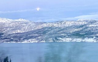 landschaft im Zug von Stockholm nach narvik