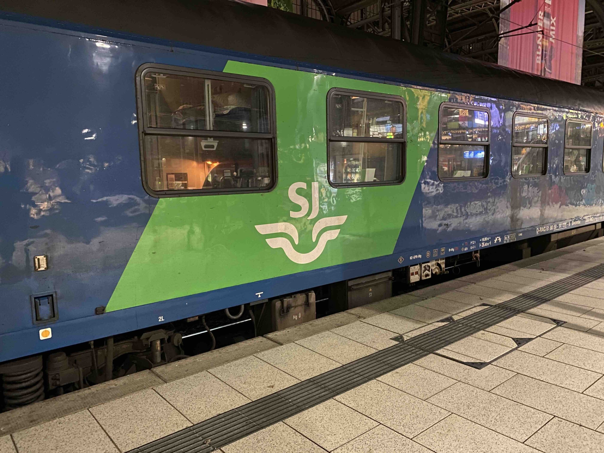 schwedische Bahn - Nachtzug von Narvik nach Stockholm