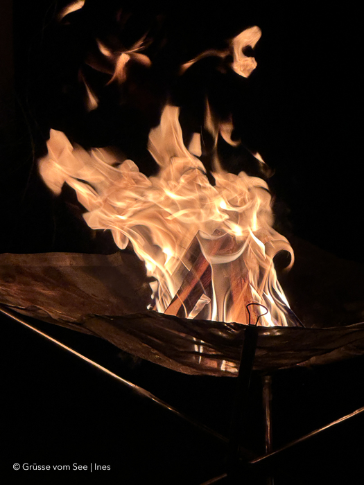 Feuerschale abendstimmung