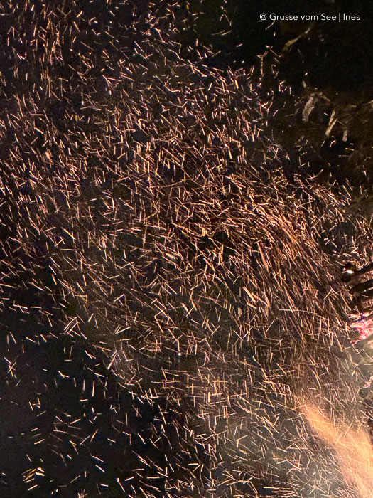 Winterfeuer Funken