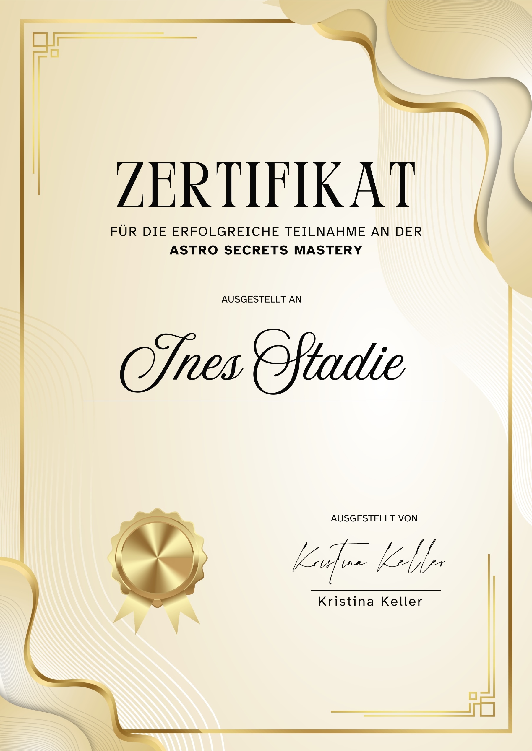 zertifikat astro secrets mastery kristina keller